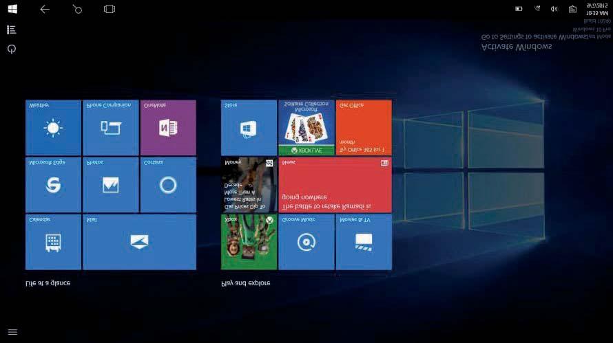 Windows 8 series, you can set your tablet to show the Start
