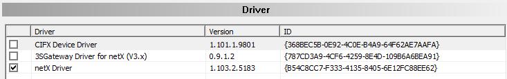 Settings 25/157 3.3 Driver The Driver dialog pane displays the drivers to be used for a CANopen Master DTM to establish a device communication connection. Note!