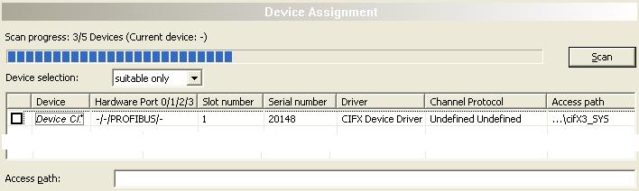 Settings 34/157 3.4 Device Assignment Note: In the Device Assignment dialog pane you first must assign the CANopen Master device to the CANopen Master DTM by checking the check box.