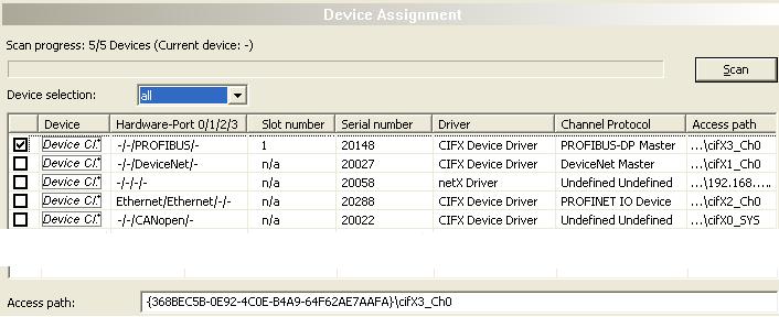 Settings 38/157 3.4.3 Selecting the Device once more (with Firmware) Note: For repeated download this step is omitted.