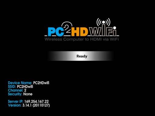 (If waiting over 60 seconds, please restart PC2HDwifi) - The