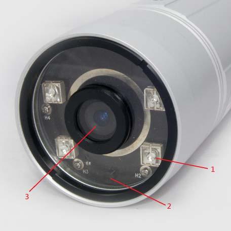 Item Description 1. IR-LED Used for illumination assistance under night mode. 2.