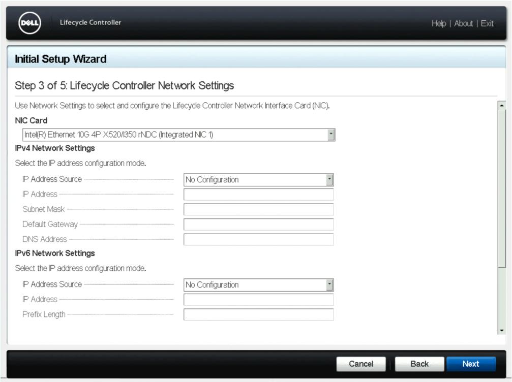 4. (Optional) Configure the network settings for the Lifecycle