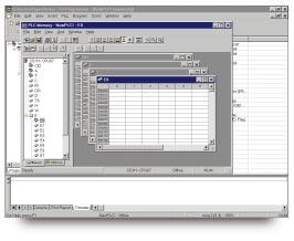 The PLC Memory Component The PLC Memory Tool displays PLC data memory values in tabular (spreadsheet like) format, either for individual memory addresses or for a complete memory area.