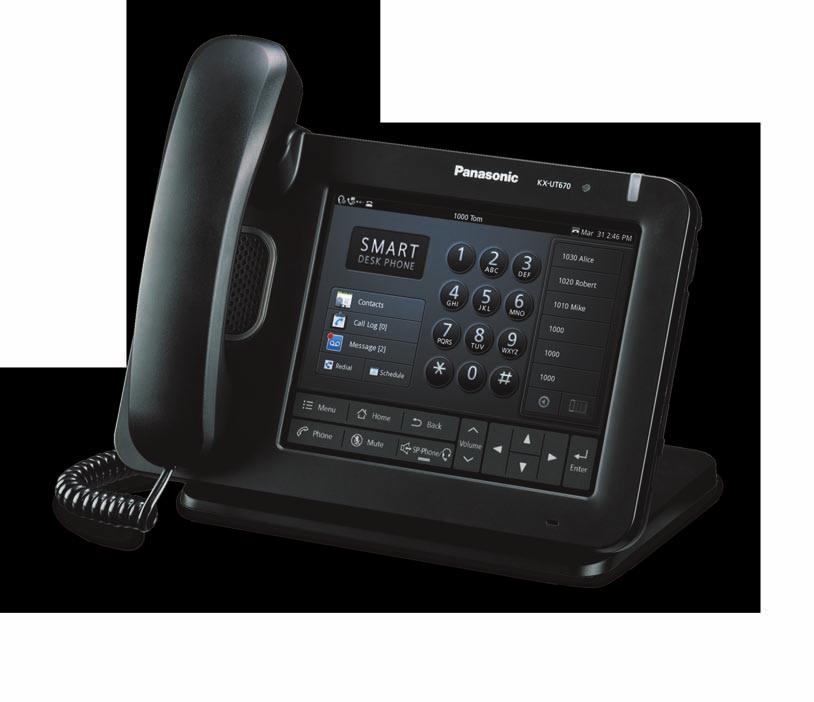 KX-UT670 This phone combines a large easy to view display with the intuitive operability of a touch
