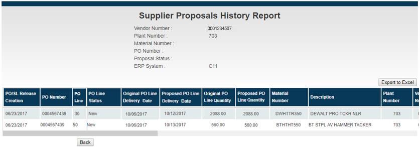 View Proposed Changes Overview The Supplier Proposal function allows Go-Direct suppliers to view PO Lines for which they have proposed a change to a SBD provided PO Line.