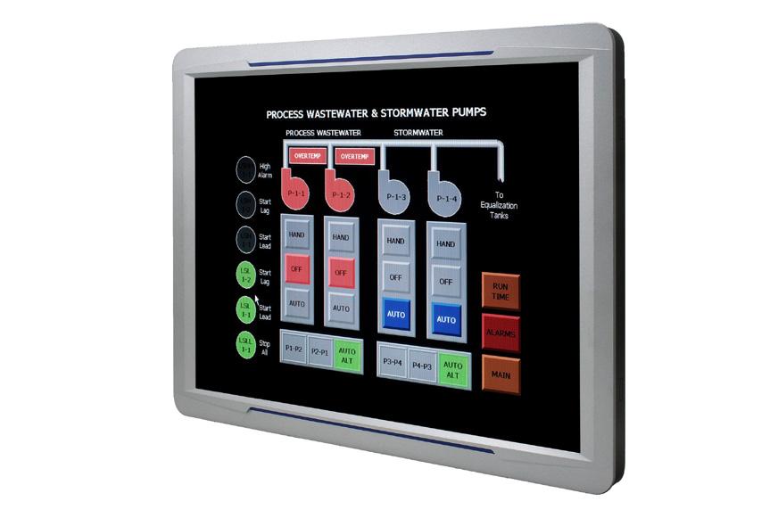 Expansion for Audio, USB, COM, HDMI, MPCIe, GPIO, CAN Bus IP65 Compliant Front Panel, IP41 Rear Box 5-wire Resisitive Touch Panel LCD Size 12.