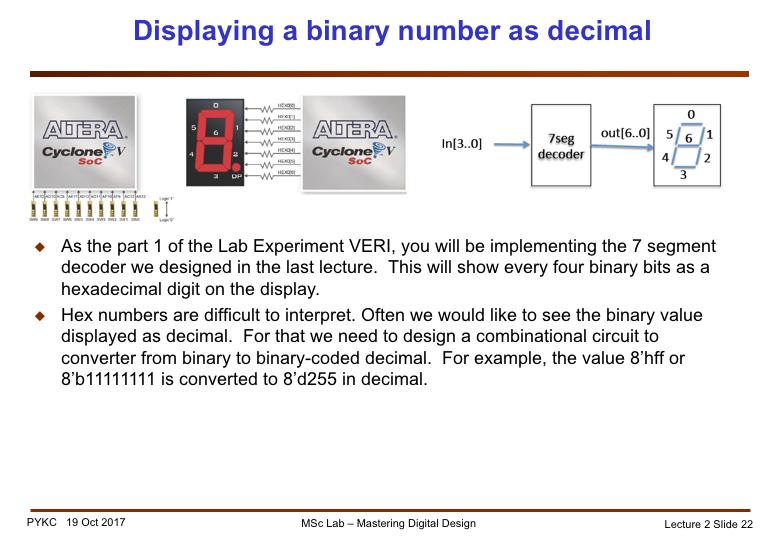 Here is the Verilog specification for a 4-bit LFSR. We now take another example of a relative complex combinational circuit, and see how we can specify our design in Verilog.