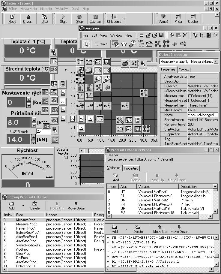Fig. 2. The screen of application form in the programm LaGer in the regime of active Designer.