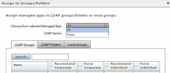 Assigning Android Apps to Members of LDAP Groups/Folders or Local Groups You can assign Android managed apps to all members of an LDAP group/folder or local group.