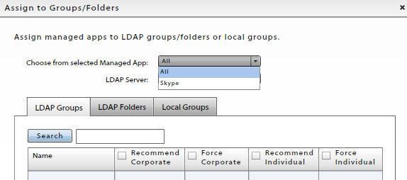 Assigning ios Apps to Members of LDAP Groups/Folders or Local Groups You can assign ios managed apps to all members of an LDAP group/folder or local group.