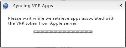 Sync Now Invite Users Initiates a connection with the Apple server to retrieve the latest information about apps associated with the VPP token.