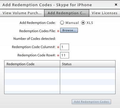 Redemption codes are different for each country, so you must add multiple sets of codes if you have purchased apps for users in more than one country.