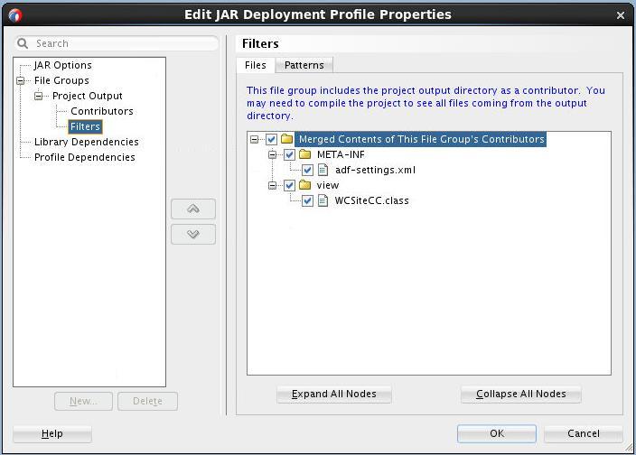 Figure 4. Edit the JAR Deployment Profile Properties 6. Click OK to save the profile. 7. Click OK to close project properties 8. From the File menu, click Save All. 9.