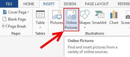 To insert illustrations: Place your cursor in the document where you want the illustration/picture Click