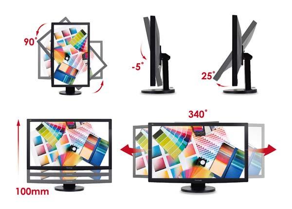 ViewSonic s VG2233Smh is ergonomically designed to offer users the flexibility they need
