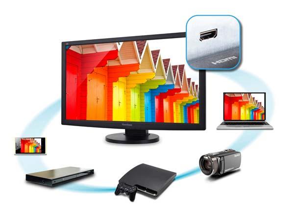 Better colour accuracy with colour management HDMI for Full HD Content Connectivity ViewSonic s built-in colour management system maintains strict standards for colour temperature and white balance
