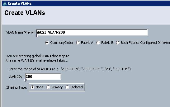 Setup NICs and VLANs in UCS Manager Click on the LAN tab and right-click on VLANS and select Create