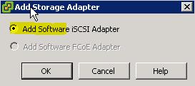 After the Software iscsi Adapter has successfully been added, select the adapter under Storage