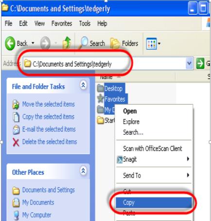 Press the right click button on your mouse and select copy (shown above) Select the My Computer Icon from the Start Menu.