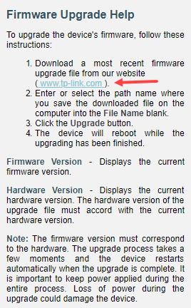 Check for a new firmware version on TP-Link s Web.