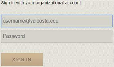 Select MyVSU from the upper right corner of the screen 3. Log in using VSU email address and password > Sign In 4.