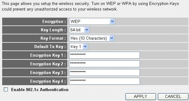 2.5.3 Security This Router provides complete wireless LAN security functions, include WEP, IEEE 802.11x, IEEE 802.11x with WEP, WPA with pre-shared key and WPA with RADIUS.