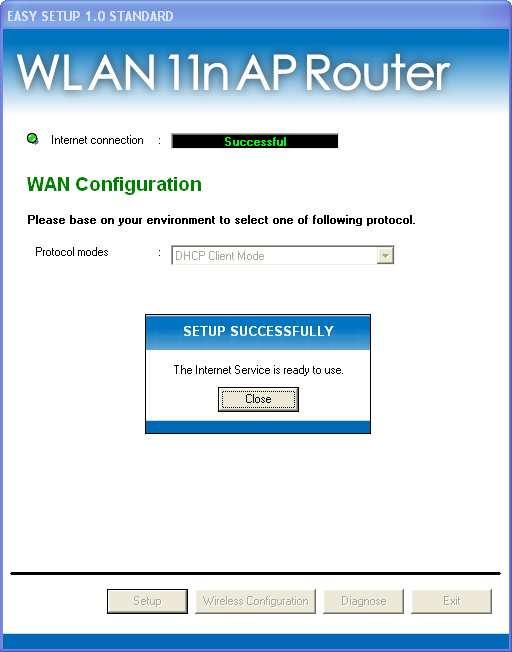 9. Now, checking WLAN Router hardware connection, Internet settings, WLAN settings, and connection status. 10.