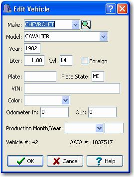 Now you will be prompted to enter any of the other vehicle information you may have available.