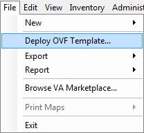 Installing a Virtual Appliance Note: The Web client OVF template wizard has slightly