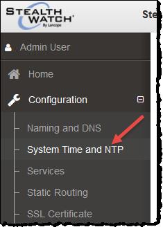 steps: CAUTION! Use the same NTP server used for the Flow Collectors and other devices that feed information to the SMC. 1.