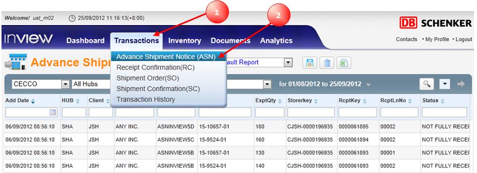 6 Transaction Inview5 User Guide v1.8 Transaction module show data related to all transactions for a particular customer.