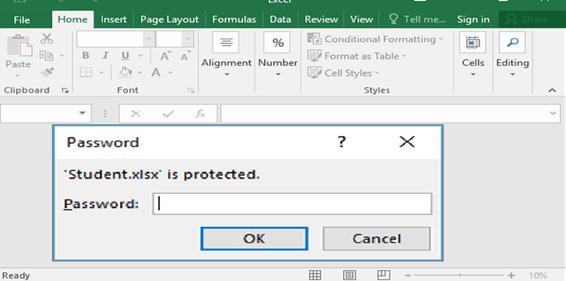 Module Four : Spreadsheets (MS Excel 206) 3 2 4 5 A REMOVING A PASSWORD You can also