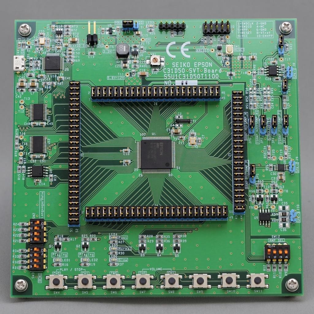1. Overview 1. Overview S5U1C31D50T1(S1C31D50 Evaluation Board) is an evaluation board for the Seiko Epson single-chip microcontroller S1C31D50.