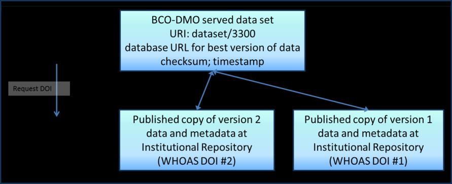 BCO-DMO Data Publication System Components 9 BCO-DMO publishes data to WHOAS