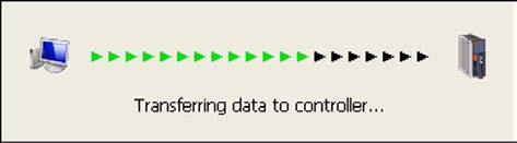 "Data transfer cancelled" message 74027-WM-00 6 the [OK] button. Data transfer starts and the progress indicator appears during data transfer.