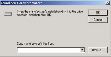 q Specify the folder containing the driver file. 1. the [Browse ] button. 2.