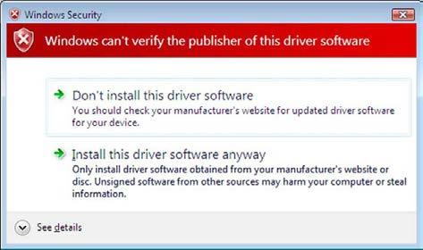 e "Install this driver software anyway". The "Windows Security" dialog box appears again. "Install this driver software" to continue.