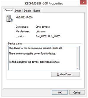 w Install the driver. When the control side uses the Dsub connector, double-click "KBG-M53F-000" under [Other devices].
