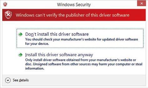 and click the [OK] button. "Browse For Folder" dialog box Select "Driver" in CD-ROM. 0-063-YE-00 When clicking [Next] in the "Update Driver Software" window, the "Windows Security" window will appear.