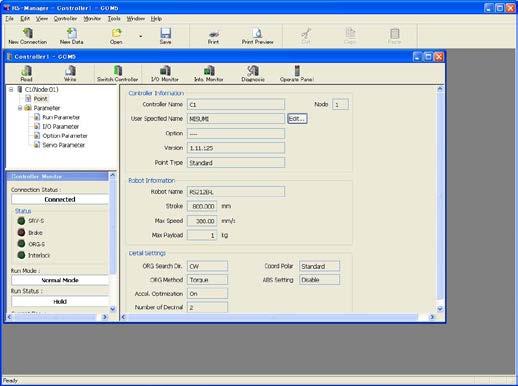 4. RS-Manager main window When RS-Manager has started, the RS-Manager main window appears as shown below.