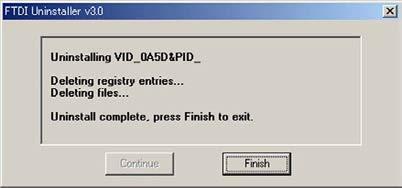 If the following dialog box appears during uninstallation, click the [Continue] button.