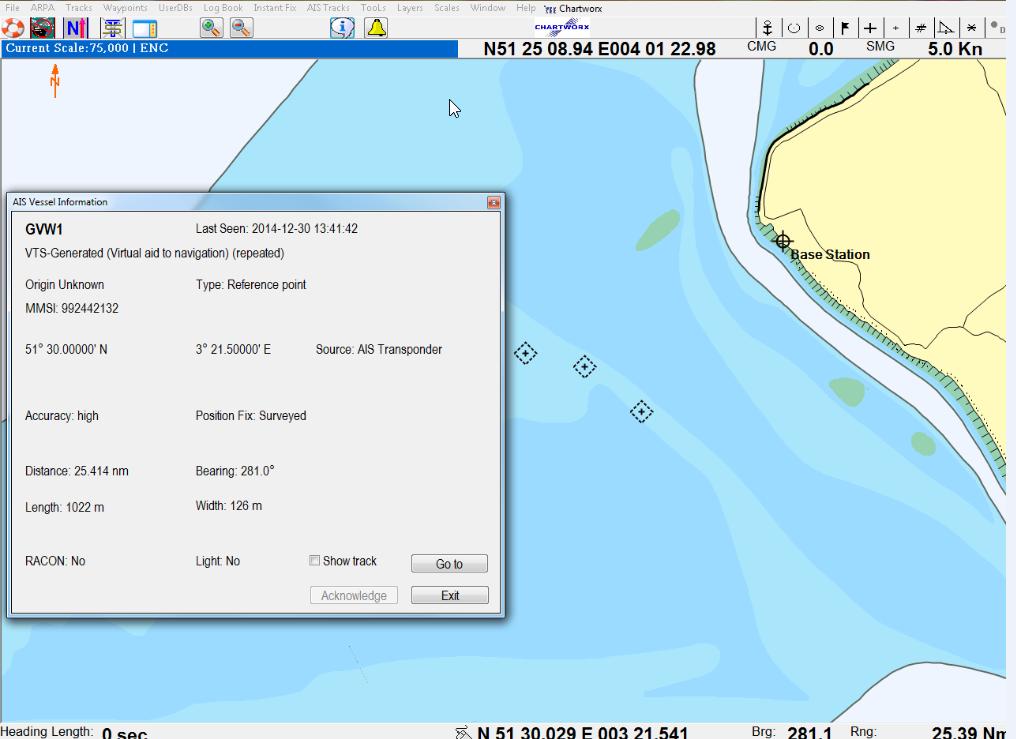 Virtual aids to navigation with a