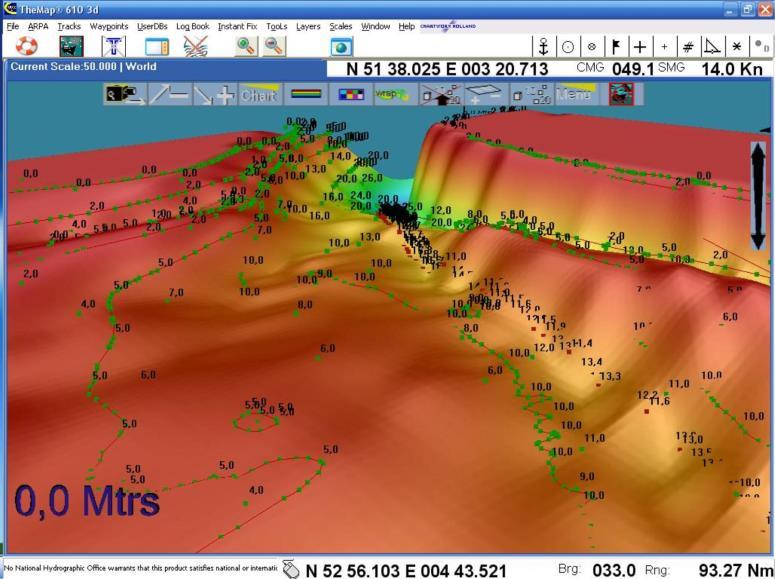 Ways to improve the 3D view (only for users with an additional 3-D depth module). It is possible to improve the 3-D image by adding own depth information obtained by the echo sounder.