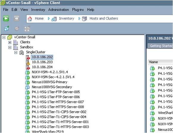 Workload Mobility Chapter 2 Figure 2-15 Figure 22 - vcenter Objects Separate VMware ESX Clusters The object at the top of the hierarchy is the Datacenter (named Sandbox in the example above).