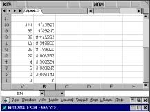 Figure 5.24: Arbitrary function step values may be pasted from other programs. Here is the function ln(x) created in Microsoft Excel for a few values.