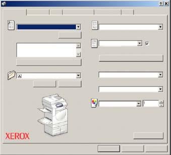 Booklet Creation At your workstation, select the Print option for the application you are using. NOTE: This example illustrates the use of a PCL Print Driver. 1. Click on the Properties button. 2.
