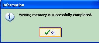 - Click on or select menu Dialog with a Birdy Program or type CTRL+P to launch the BIRDY memory writing o BIRDY displays programming mode. TPLpagers tabs are shaded in gray. - Wait for success window.