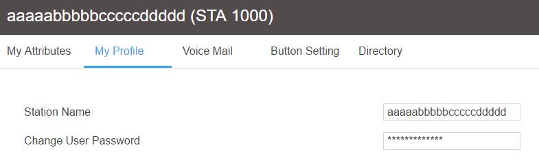 4. Setting My Profile 4.1. Station Name To set your station name, perform the following steps: 1. Enter the desired name up to 20 characters and click [Save] button. 2. The changed station name will be displayed on LCD with Station Number.