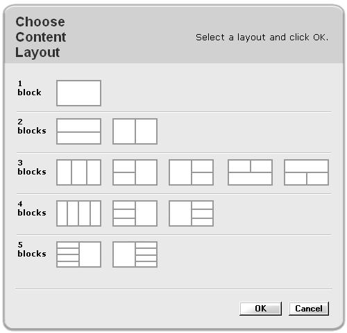 Add Content to a Page 4. Choose a content section, for example a 2-block layout. 5.